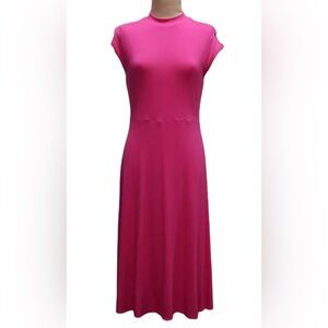 New Hugo Boss Dress BOSS by Pink Ellira Stretch Knit Mock Neck  Fully Lined XL